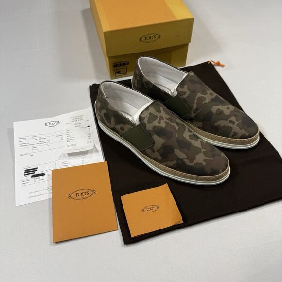 Tod’s CAMOUFLAGE SLIP ON ESPADRILLE Size 7.5UK/9US New Box & Receipt MSRP $595 main image 6